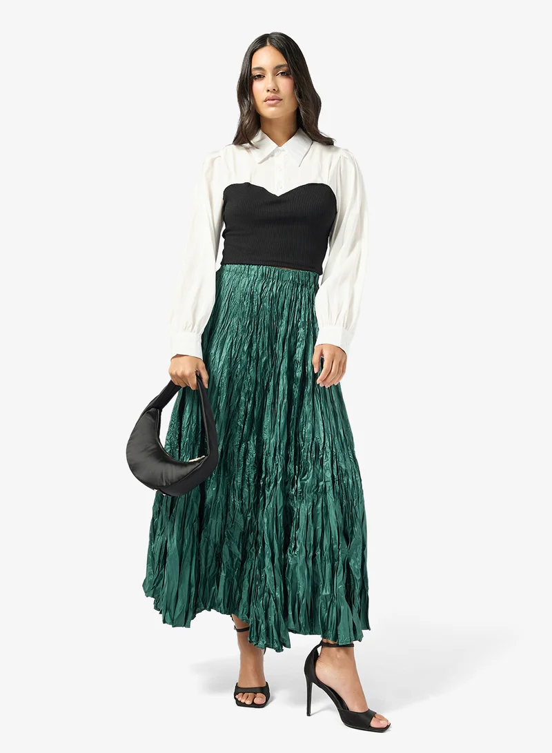 ELLA Crinkled A-line Skirt